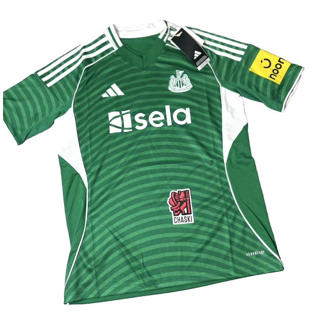 Adidas x Newcastle United FC 2025-26 Away Jersey Green Youth JJ2240 Youth Large